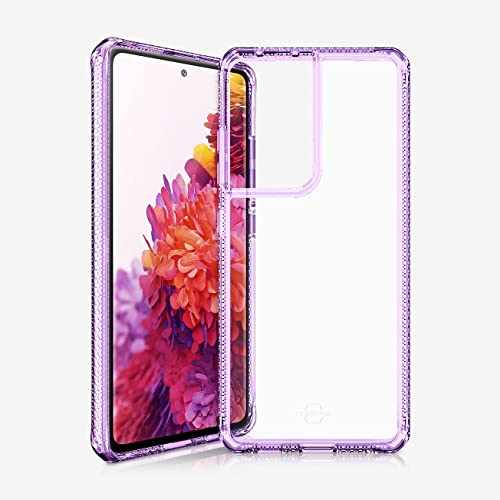 ITSKINS HYBRID CLEAR PROTECTIVE CASE FOR GALAXY S21 ULTRA-LIGHT PURPLE AND TRANSPARENT