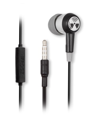 IFROGZ - EARPOLLUTION OZONE EARBUDS WITH MICROPHONE - - BLACK/CHROME