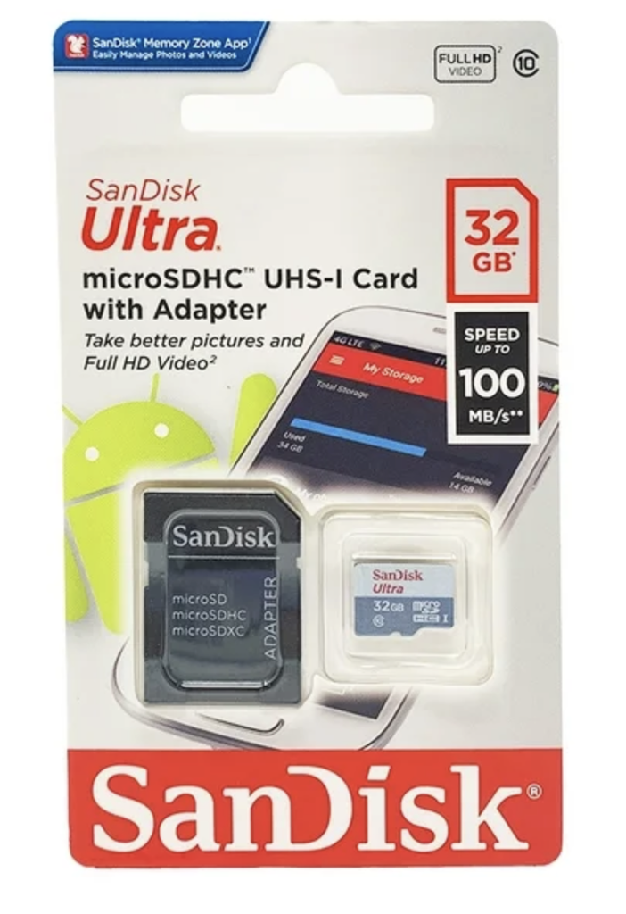SANDISK 32GB 32G ULTRA MICRO SD HC CLASS 10 TF FLASH SDHC MEMORY CARD - SDSQUNR-032G-GN3MA